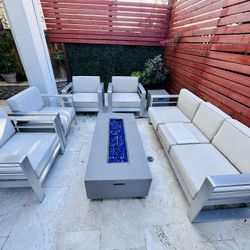 Backyard Furniture Set + Gas Firepit