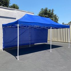 $205 (New in box) Heavy-duty canopy 10x20 ft with (2 sidewalls), ez popup shade outdoor gazebo, carry bag