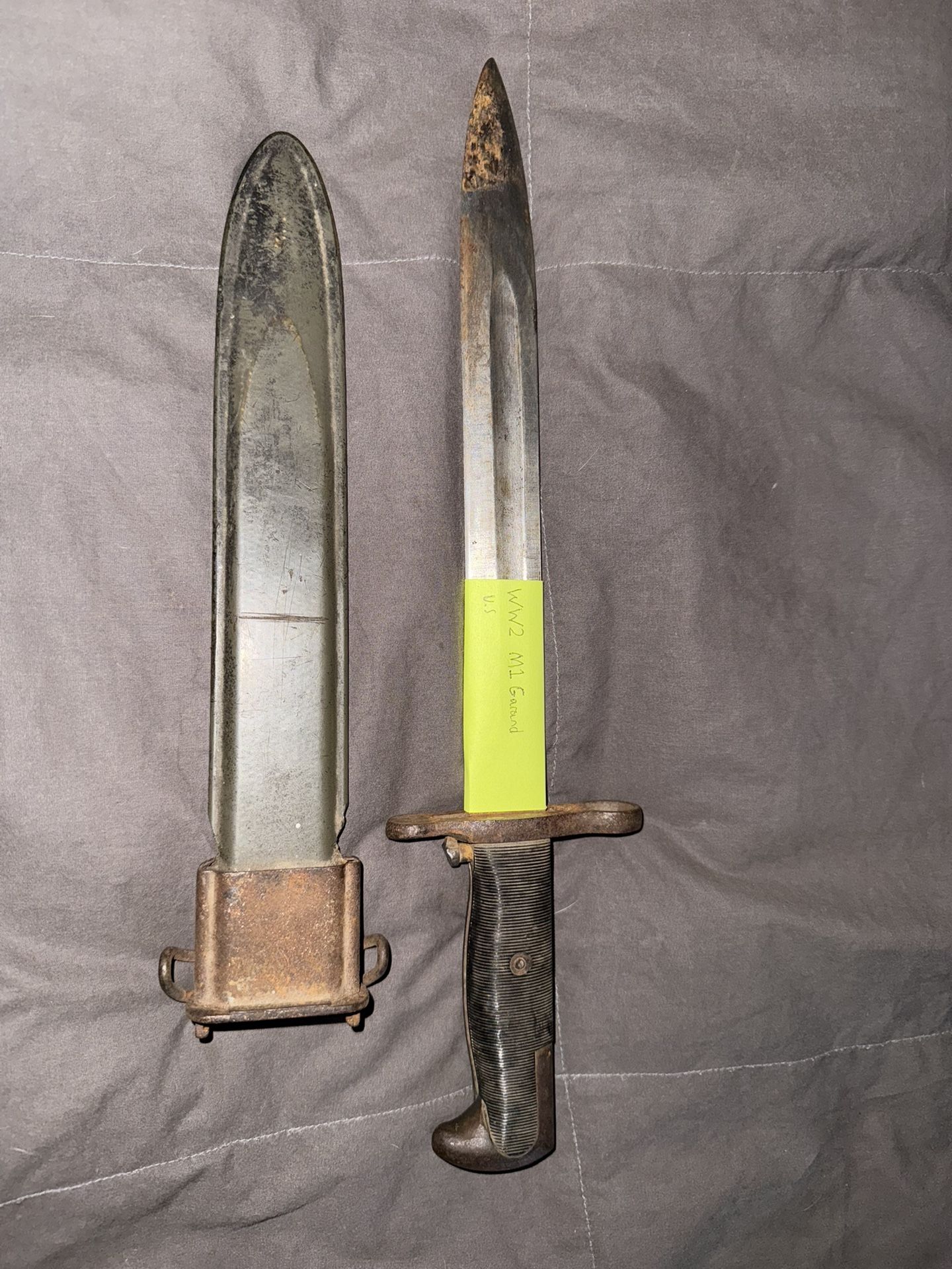 VERY RARE U.S M1 Garand Original Bayonet W/ Scabbard 