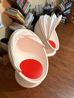 ikea Egg Pod Chairs with Canopy – Set of 2
