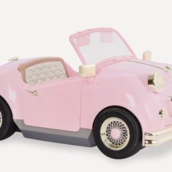 OUR GENERATION PINK RETRO CRUISER CAR FOR 18” DOLLS - WORKING FM RADIO - NEW IN BOX 