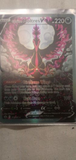 Moltres V holo card great shape 177/198
