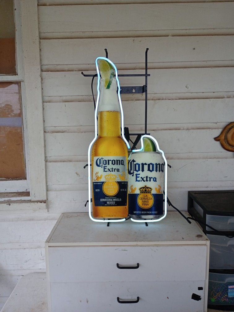 White Neon Beer Sign