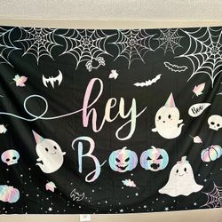 “Hey Boo” Party Backdrop 