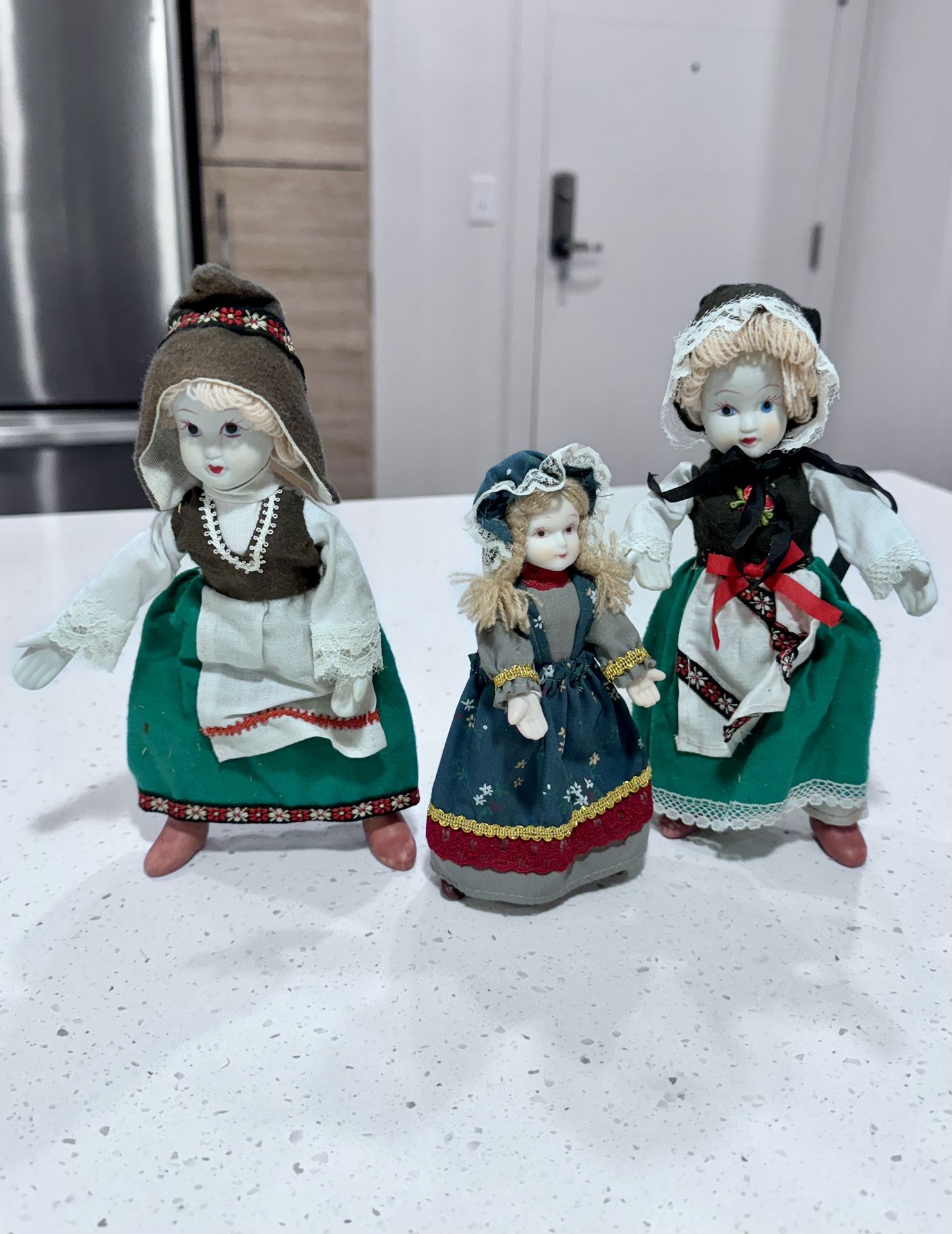 3 Porcelain Vintage Dolls