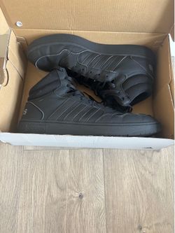 Black Adidas Mid Top Sneakers Triple Black Size 12