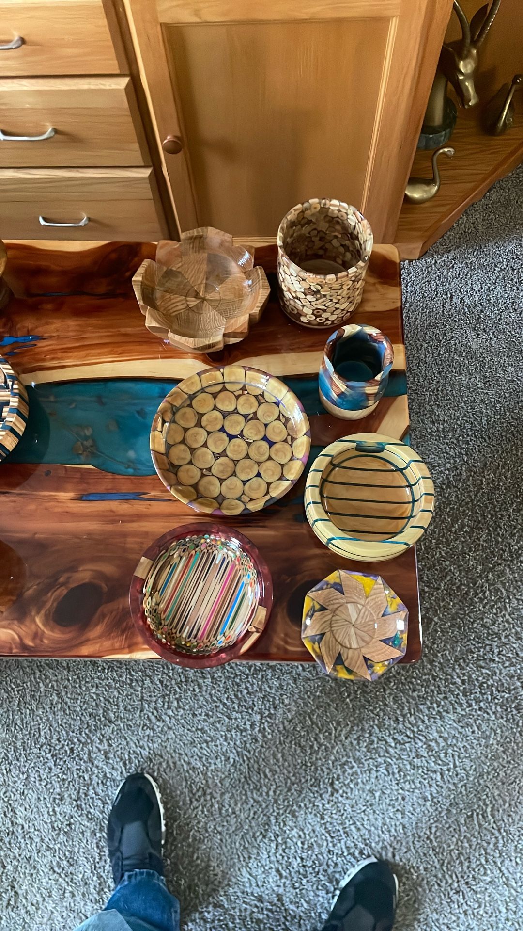 Wood Vases/ Trays.