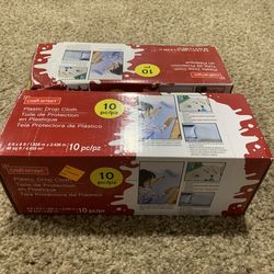 Craft Smart brand Plastic Drop Cloth ($15 per box or both for $25)