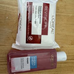L’Oréal make up removers and toner