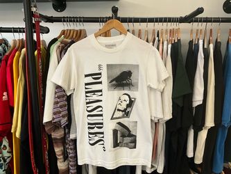 PLEASURES Life Or Death Graphic T-Shirt White Size Small
