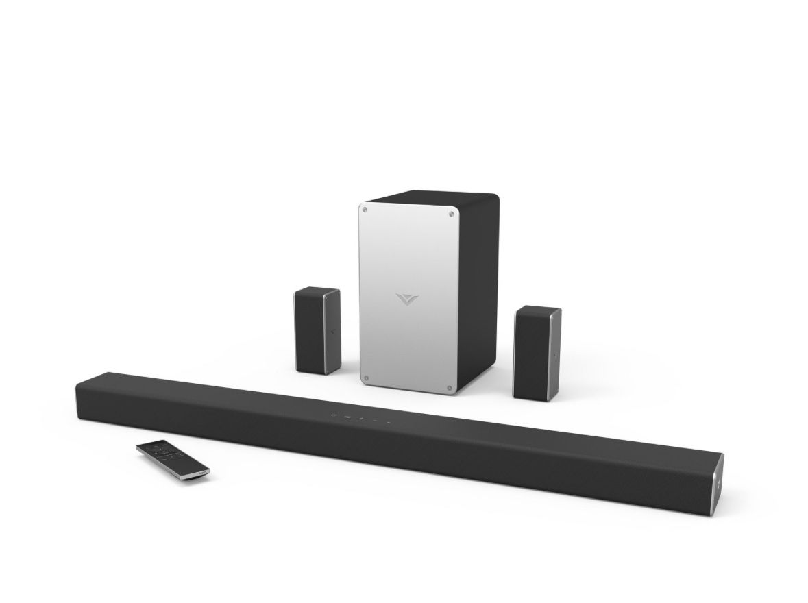 VIZIO Sound Bar SmartCast SB3651-E6 5.1 Bluetooth Speaker System, Wireless Subwoofer, DTS TruSurround, Dolby Digital, Wall Mountable, Chro