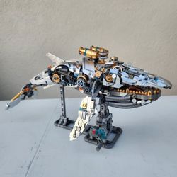 Whale Building Set Toy Lego Compatible Steampunk Style
Assembled
Measures over 18" long
Built with 1388 pieces of Lego compatible 