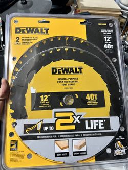 12” 40T DEWALT Circular Saw Blades X2