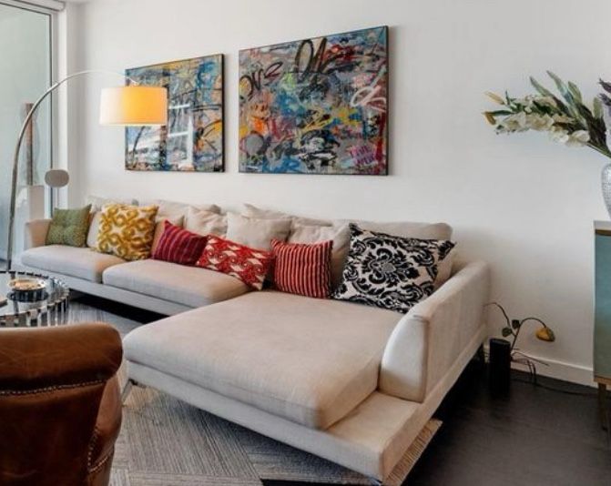 Beige Modern Sectional Sofa
