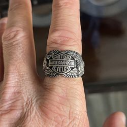 Harley Davidson Ring: Sterling Silver