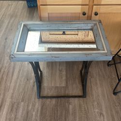 Mirrored End Table 