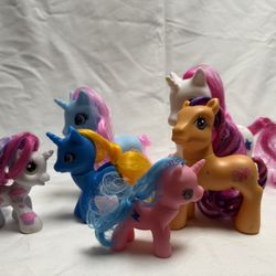 My Little Pony Lot of 6 – 5 Unicorns (1 Pegasus), Multi-Color Hair