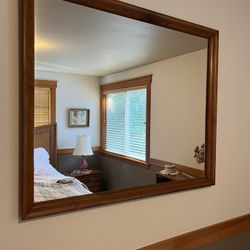 Antique Solid Maple Mirror 