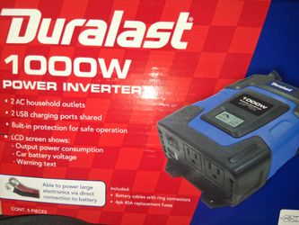 *BRAND NEW IN BOX * Duralast 1000W Power Inverter