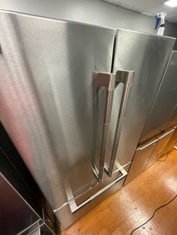 36 wide stainless steel JennAir French door fridge for only $1,000