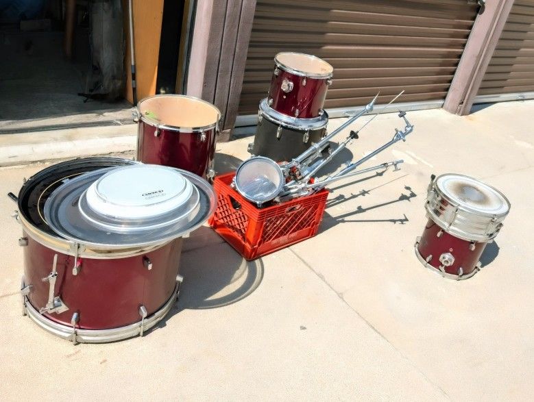 Drum Kit Set Equipment Sold As Is OBO 