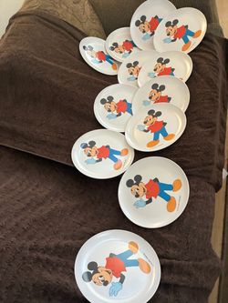 Mickey Mouse Plates Set of 10