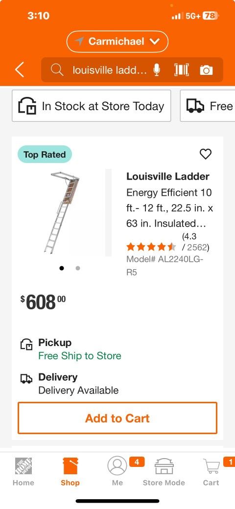 Louisville Aluminum Ladder