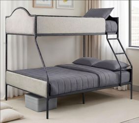 Brand New Black & Grey Twin over Full Bunk Bed