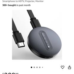 Wireless HDMI Display Dongle Adapter – Miracast Dongle, DLNA, AirPlay - Plug & Play Video/Audio Streaming from Laptop, PC, Smartphone to HDTV, Project