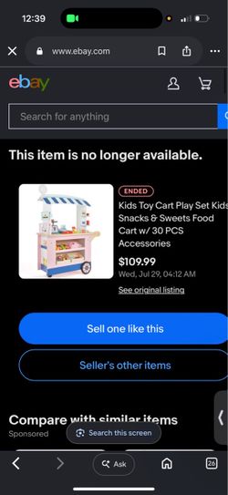 Toy Cart Play set