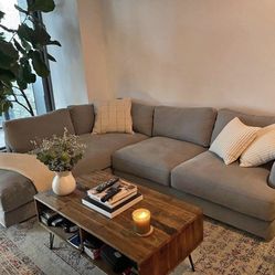 West Elm Gray Haven 2 Piece Sectional Sofa Couch - 🚚 WE DELIVER & FINANCE 💸
