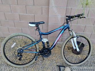 MONGOOSE FULL SUSPENSION BIKE-26IN