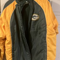 Vintage Green Bay Packers Pro Line Logo Athletic Jacket Mens XL Insulated Puffer