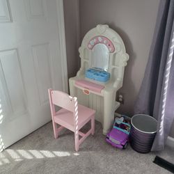 Little Tykes Vanity vintage and a chair