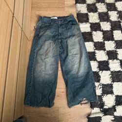 Y2K Blue Baggy Jeans