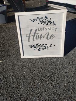 Let's Stay Home Wall Picture 