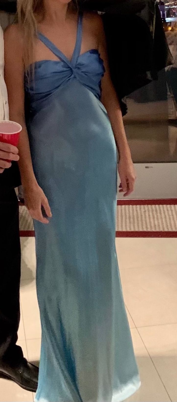 Blue Mermaid Type Prom Long Dress XS Size 4