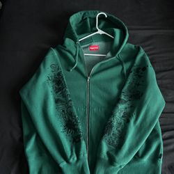 Supreme AOl Zip Up Hooded Sweatshirt