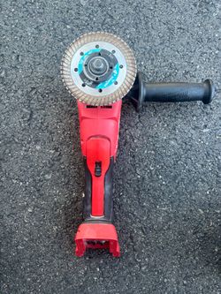 Milwaukee Cordless Angle Grinder with Diamond Blade
