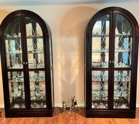 Wooden and glass curio/cabinets