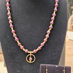 Artisan Crafted Genuine Ruby Bead N.K. Set
