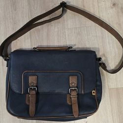 ALDO Messenger Bag / Laptop Bag (Navy & Brown) – Great Condition