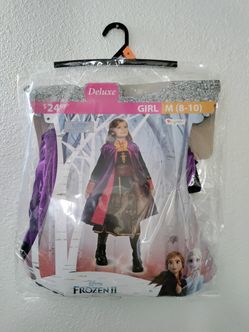 Disney Frozen 2 Princess Anna Kids Halloween Costume Girl Size M 8-10