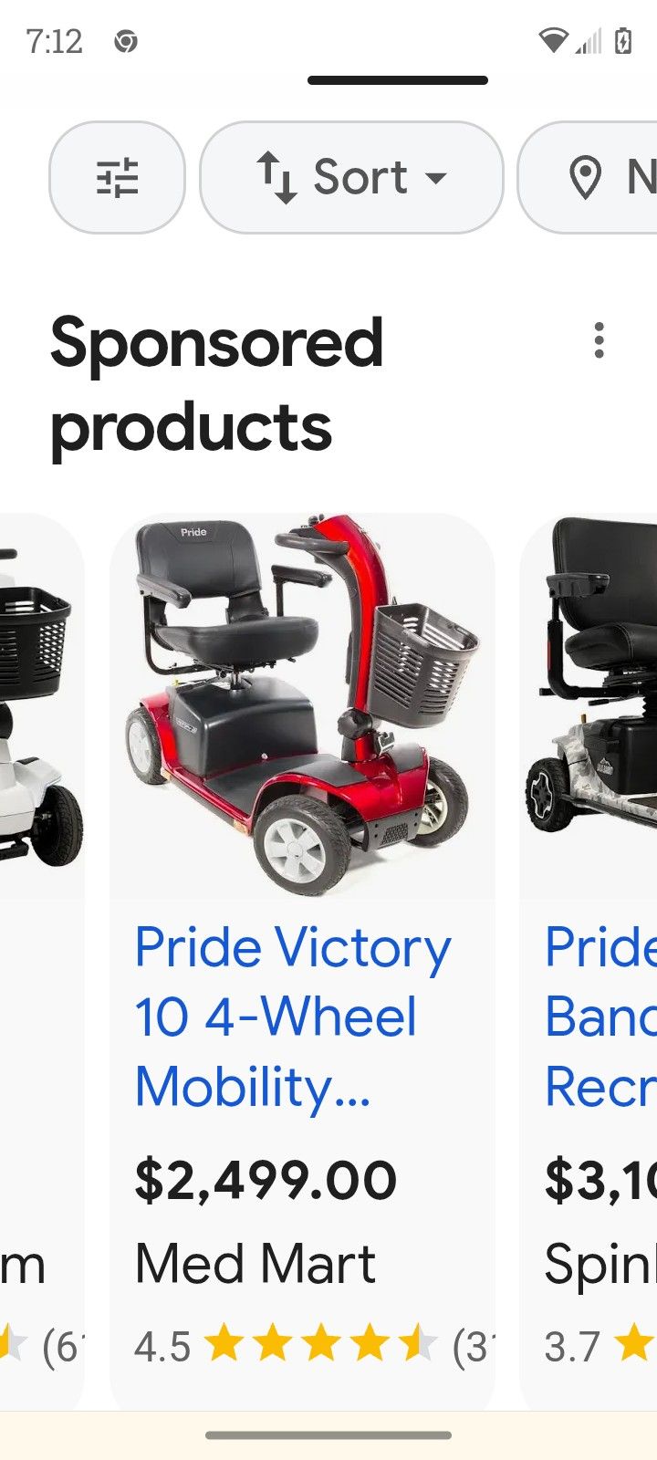 pride electric scooter 