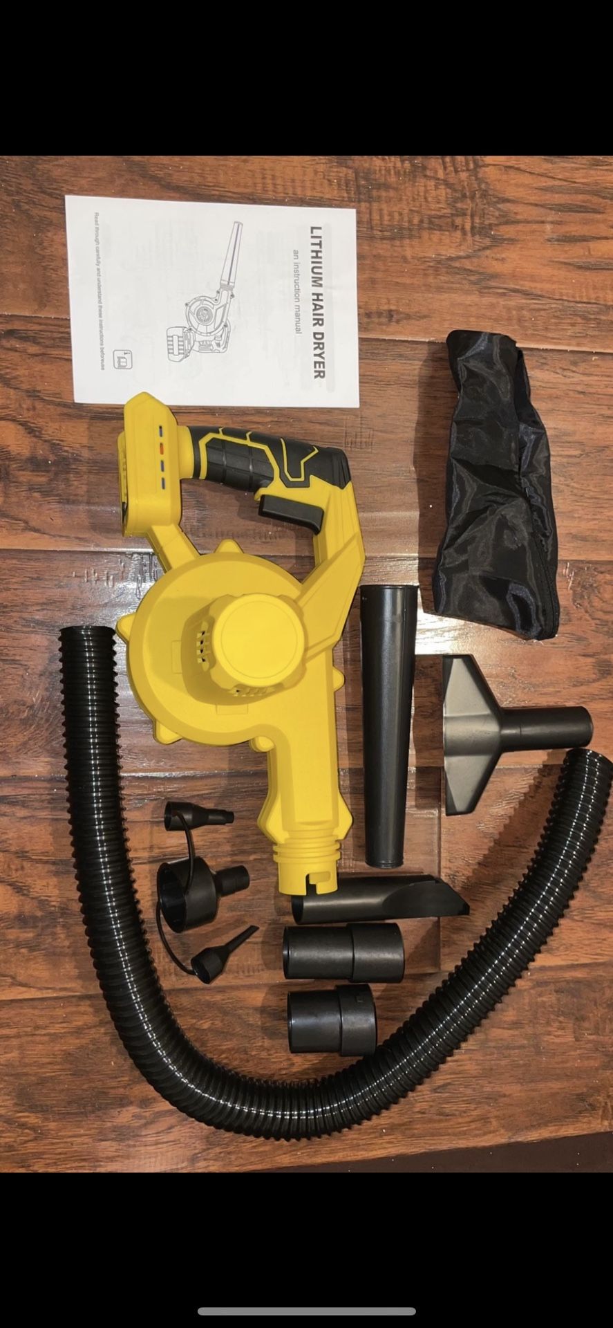 Electric Leaf Blower for Dewalt 20V Max Battery 2-in-1 Handle Air and Vacuum Cleaner