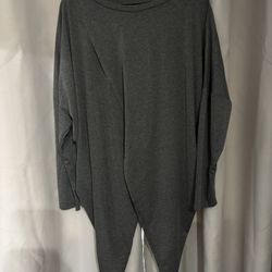 Grey asymmetrical long sleeve top #asymmetrical #longsleeve