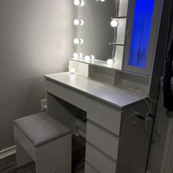 All white Vanity 