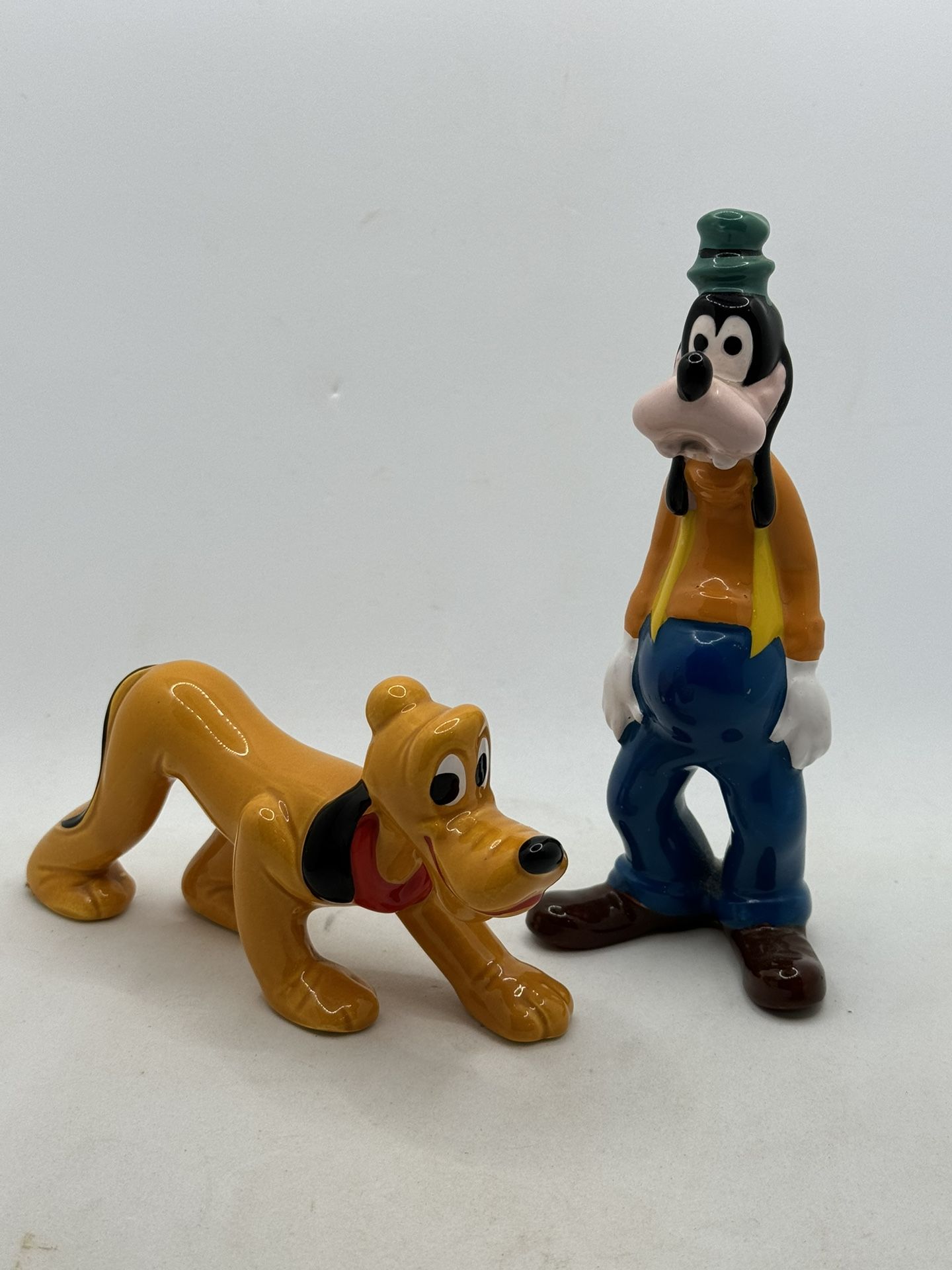 Vintage Disney Goofy and Pluto! Hand Painted Ceramic,  Made in Japan