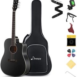Brand New Acoustic Guitar W/ Case And Accessories
