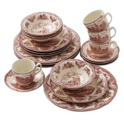 Johnson Bros Old British Castles Pink/Cream 20 pieces/ 4 place settings